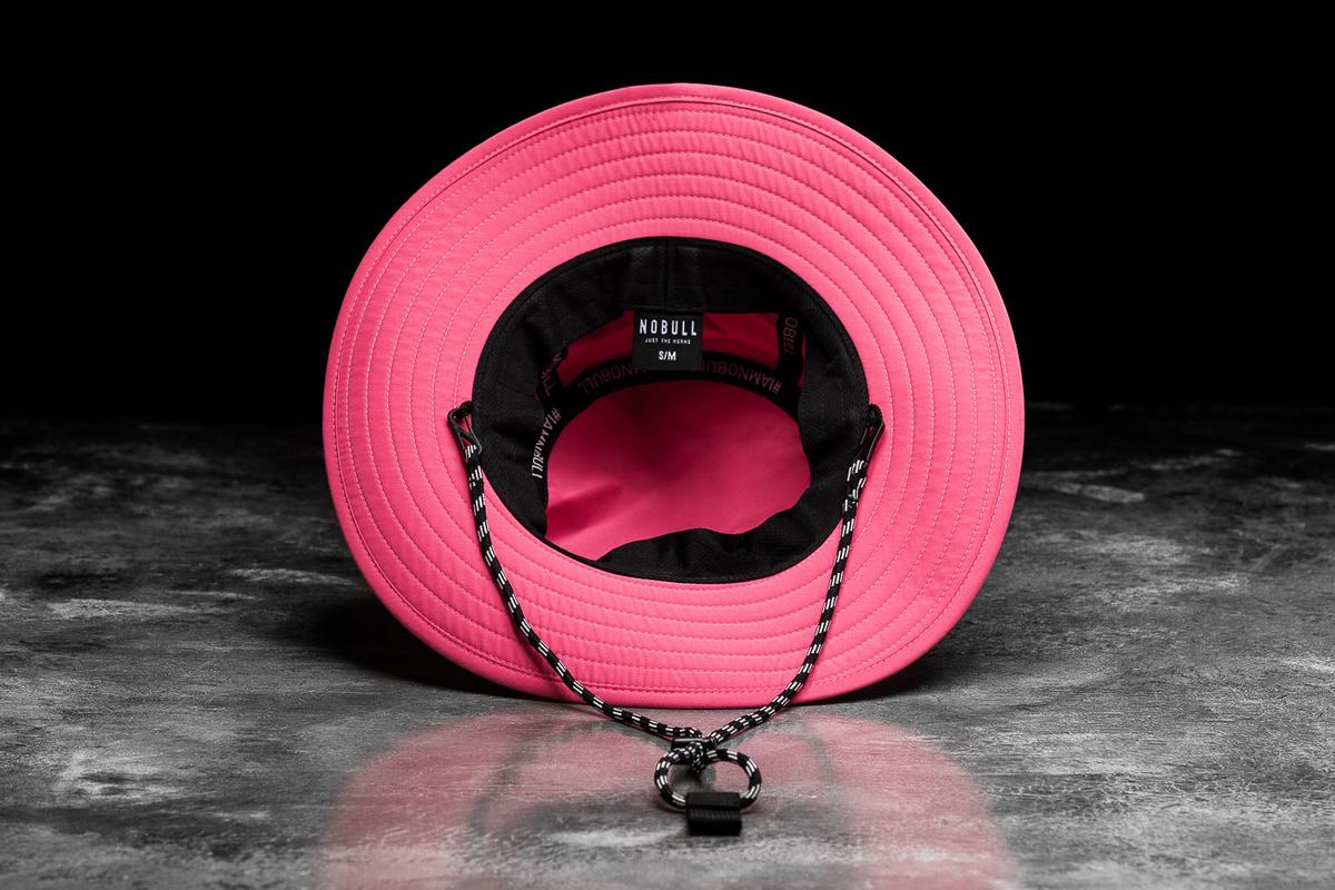 Nobull Boonie Neon Men's Hats Pink | Australia (IC9621)